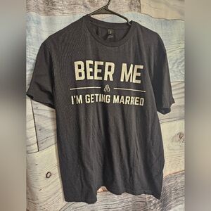 Black Graphic T-Shirt - Beer Me I'm Getting Married